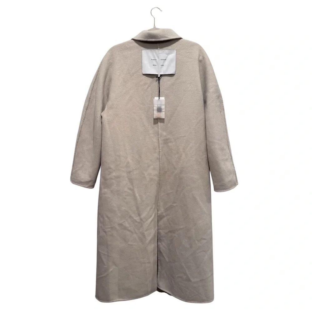NWT Proenza Schouler White Label Reversible Double Face Coat Wool Tan Ivory Sz M - Picture 13 of 16
